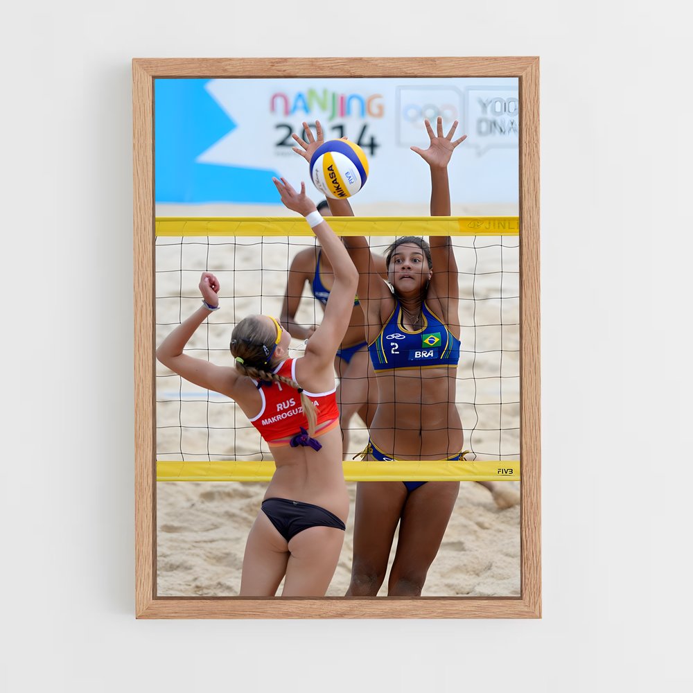 Poster Beach Volley Vibes – affiche Beach-volley (vue 4)